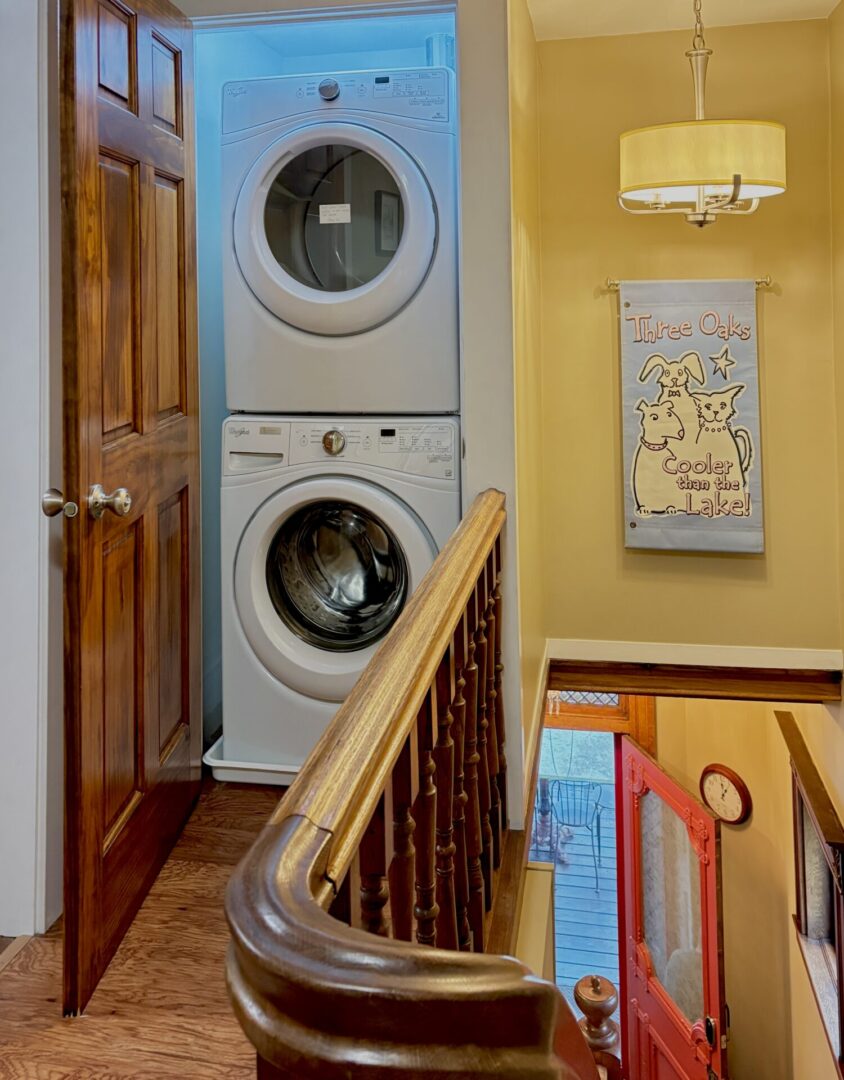 Groups have access to laundry appliances.